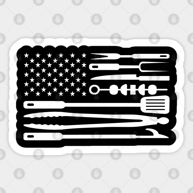 Grill Master's American Pride Sticker by Life2LiveDesign